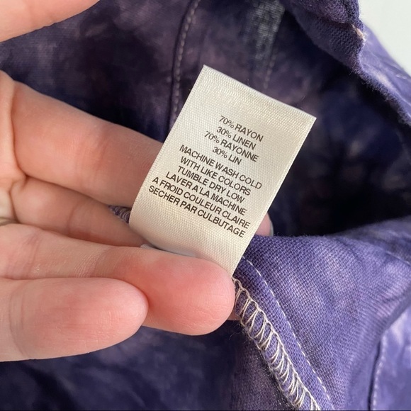 Anthropologie Amadi Hilde Tie Dye Linen Blend Blazer - Picture 10 of 14